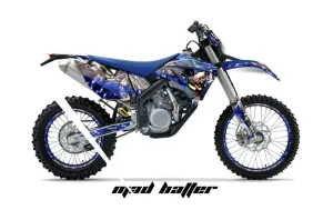Husaberg FS / FE 450 Dirt Bike Graphic Kit - 2009-2012 Mad Hatter Blue