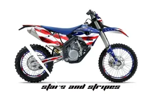 Husaberg FS / FE 670 Dirt Bike Graphic Kit - 2009-2012 Star - s and Stripes