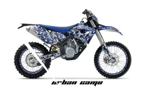 Husaberg FS / FE 670 Dirt Bike Graphic Kit - 2009-2012 Urban Camo Blue