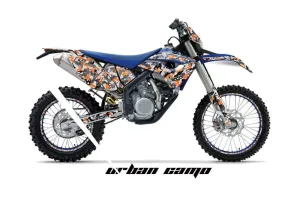 Husaberg FS / FE 670 Dirt Bike Graphic Kit - 2009-2012 Urban Camo Orange