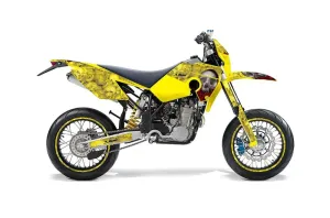 Husaberg FS / FE Dirt Bike Graphic Kit - 2006-2008 Bone Collector Yellow