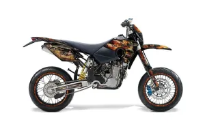 Husaberg FS / FE Dirt Bike Graphic Kit - 2006-2008 Firestorm Black