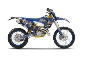 Husaberg TE 125 Dirt Bike Graphic Kit - 2011-2012 Mad Hatter Blue