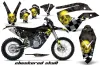 Husaberg FS / FE 450 Dirt Bike Graphic Kit - 2009-2012 Checkered Skull Yellow
