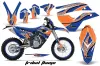 Husaberg FS / FE 670 Dirt Bike Graphic Kit - 2009-2012 Tribal Flames Orange