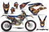 Husaberg TE 125 Dirt Bike Graphic Kit - 2011-2012 Firestorm Blue