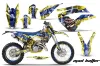 Husaberg TE 125 Dirt Bike Graphic Kit - 2011-2012 Mad Hatter Yellow