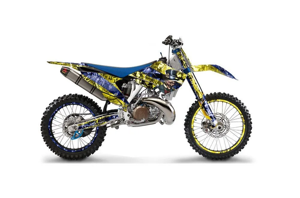 Husqvarna TC / FC 300 Dirt Bike Graphic Kit - 2014-2016 Mad Hatter Yellow