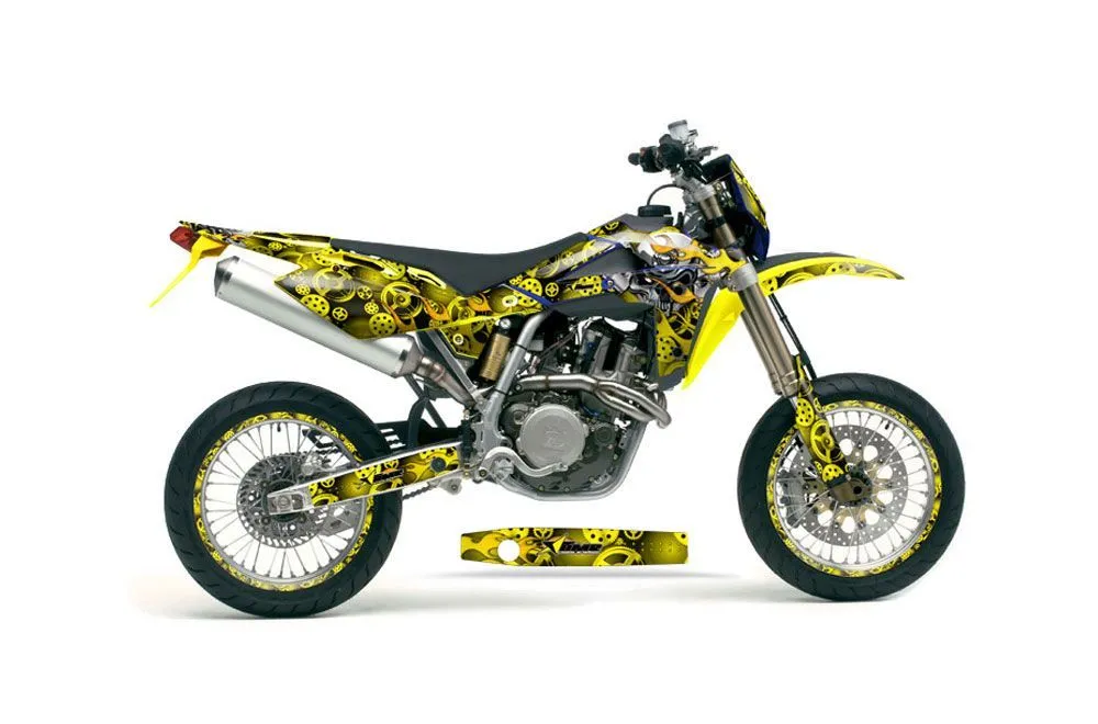 Husqvarna TC / TE 450 Dirt Bike Graphic Kit - 2005-2010 Motorhead Yellow