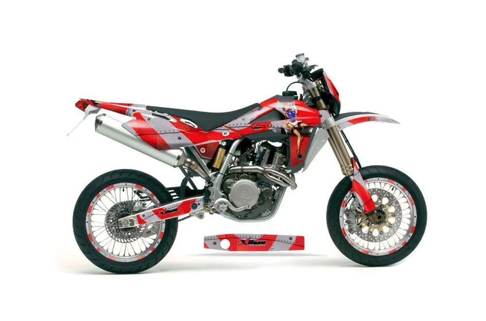 Husqvarna TC / TE 450 Dirt Bike Graphic Kit - 2005-2010 T Bomber Red