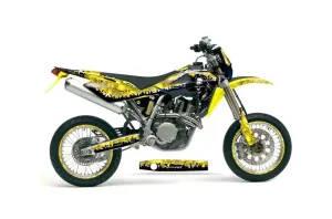 Husqvarna SM / SMR 450 / 530 Dirt Bike Graphic Kit - 2005-2010 Reaper Yellow