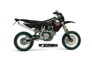 Husqvarna TC / TE 250 Dirt Bike Graphic Kit - 2005-2008 Bone Collector Black