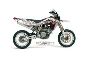 Husqvarna TC / TE 250 Dirt Bike Graphic Kit - 2005-2008 Bone Collector White