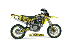 Husqvarna TC / TE 250 Dirt Bike Graphic Kit - 2005-2008 Motorhead Yellow