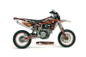 Husqvarna TC / TE 450 Dirt Bike Graphic Kit - 2005-2010 Firestorm Red