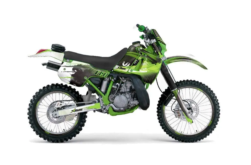 Kawasaki KDX200 Dirt Bike Graphic Kit - 1989-1994 Carbon X Green