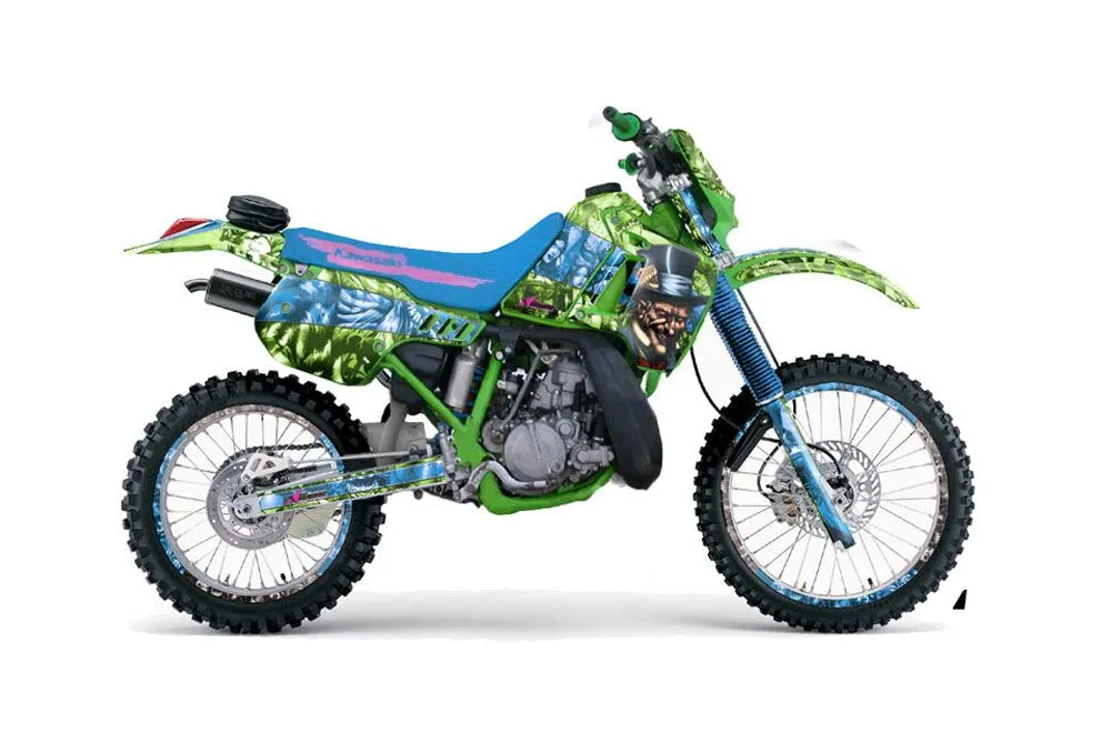 Kawasaki KDX200 Dirt Bike Graphic Kit - 1989-1994 Mad Hatter Green