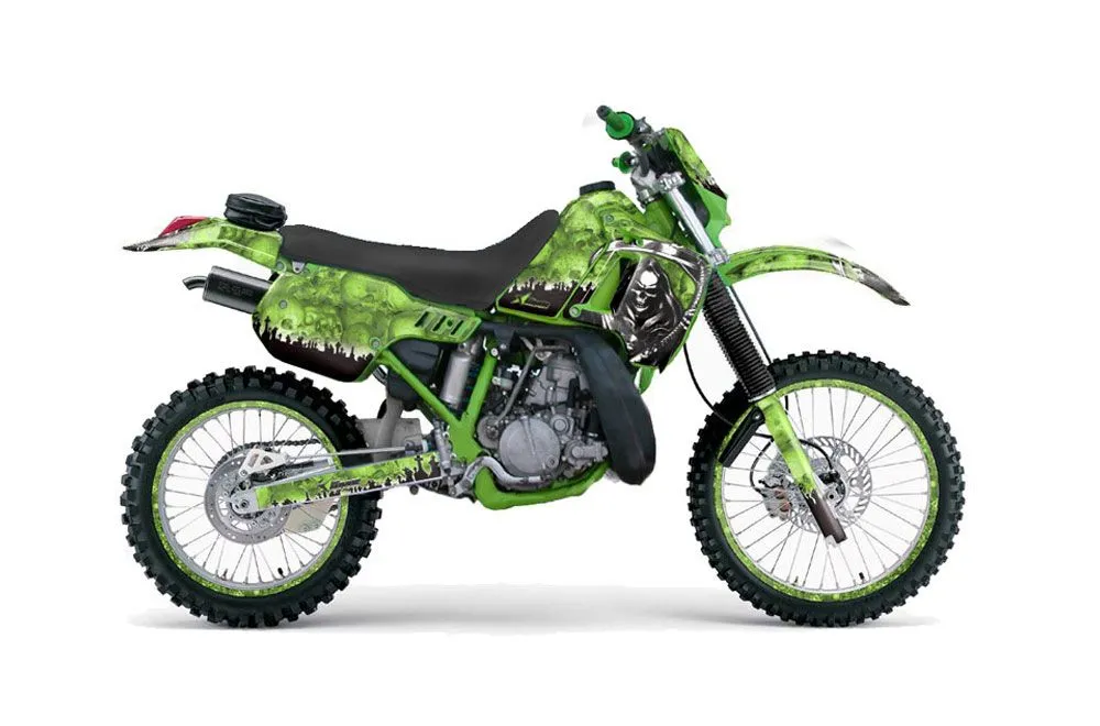 Kawasaki KDX200 Dirt Bike Graphic Kit - 1989-1994 Reaper Green
