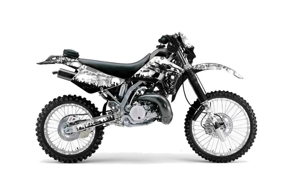 Kawasaki KDX200 Dirt Bike Graphic Kit - 1995-2006 Reaper White