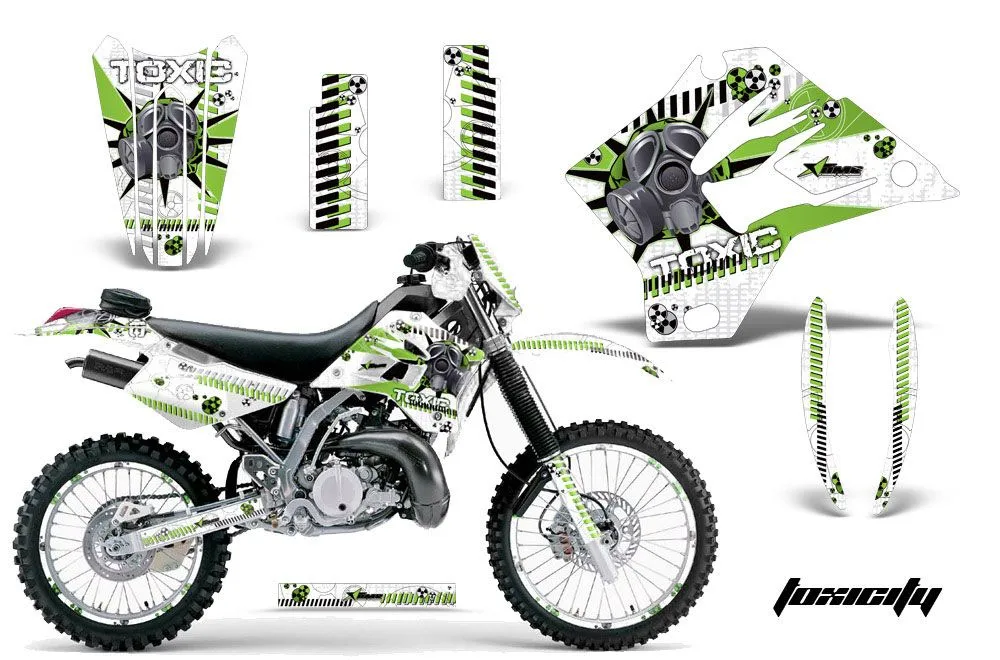 Kawasaki KDX220 Dirt Bike Graphic Kit - 1997-2005 Toxicity Green