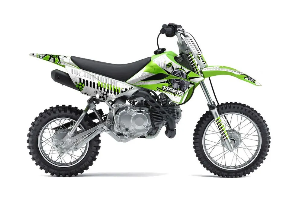Kawasaki KLX110 Dirt Bike Graphic Kit - 2010-2025 Toxicity Green