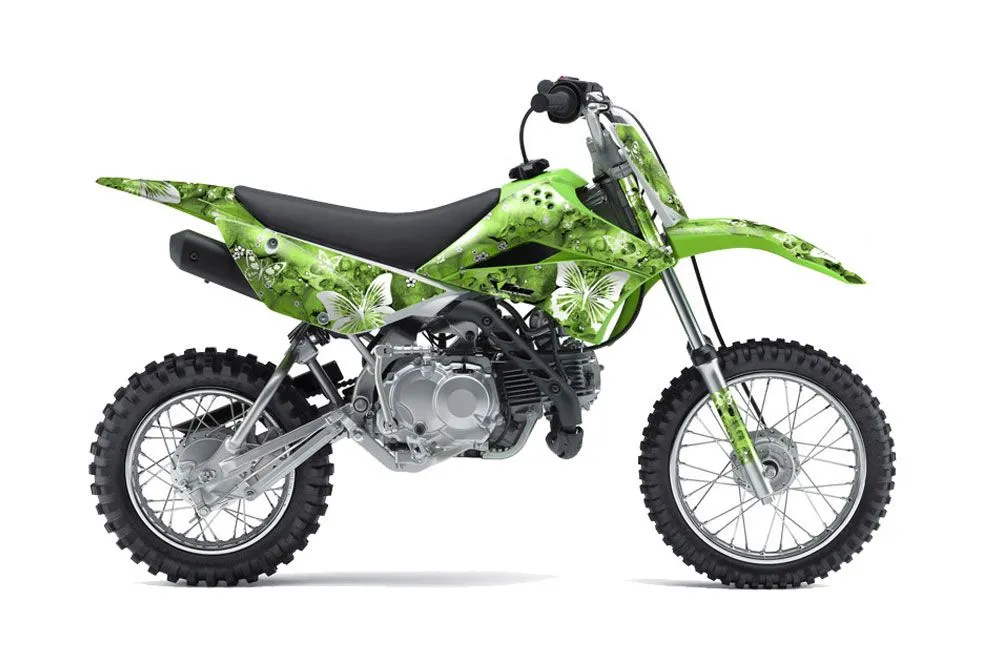 Kawasaki KLX110L Dirt Bike Graphic Kit - 2010-2025 Butterfly Green