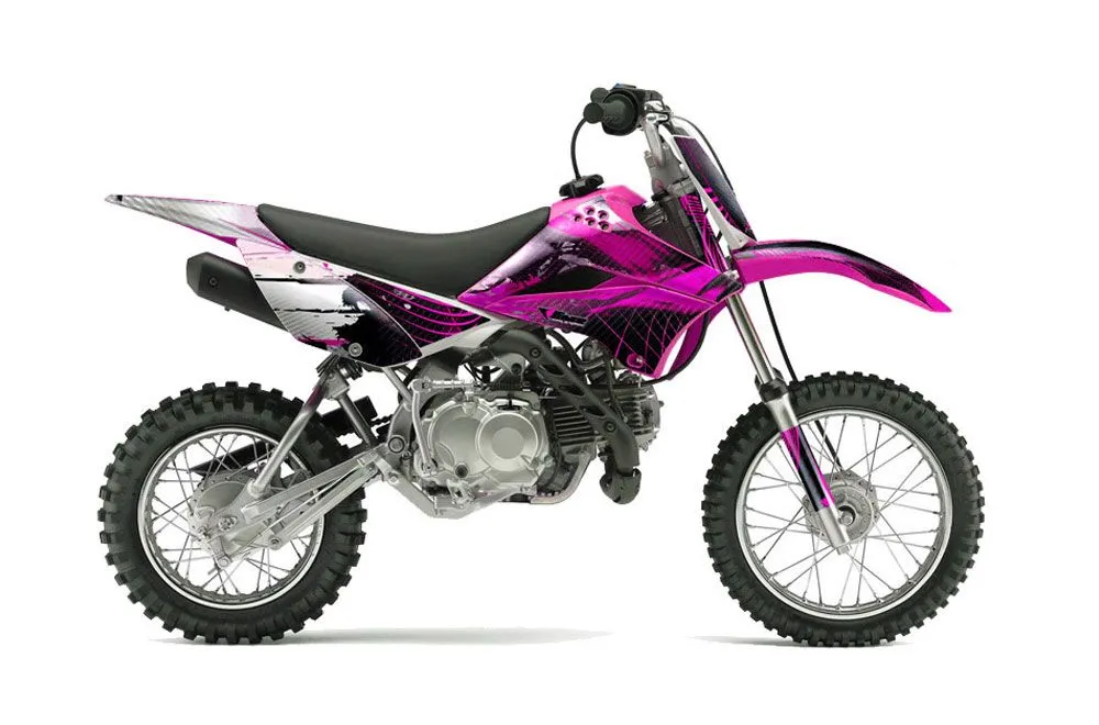 Kawasaki KLX110L Dirt Bike Graphic Kit - 2010-2025 Carbon X Pink