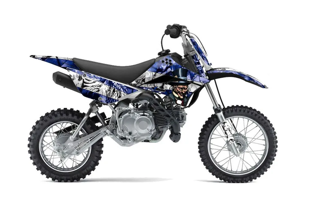Kawasaki KLX110L Dirt Bike Graphic Kit - 2010-2025 Mad Hatter Blue