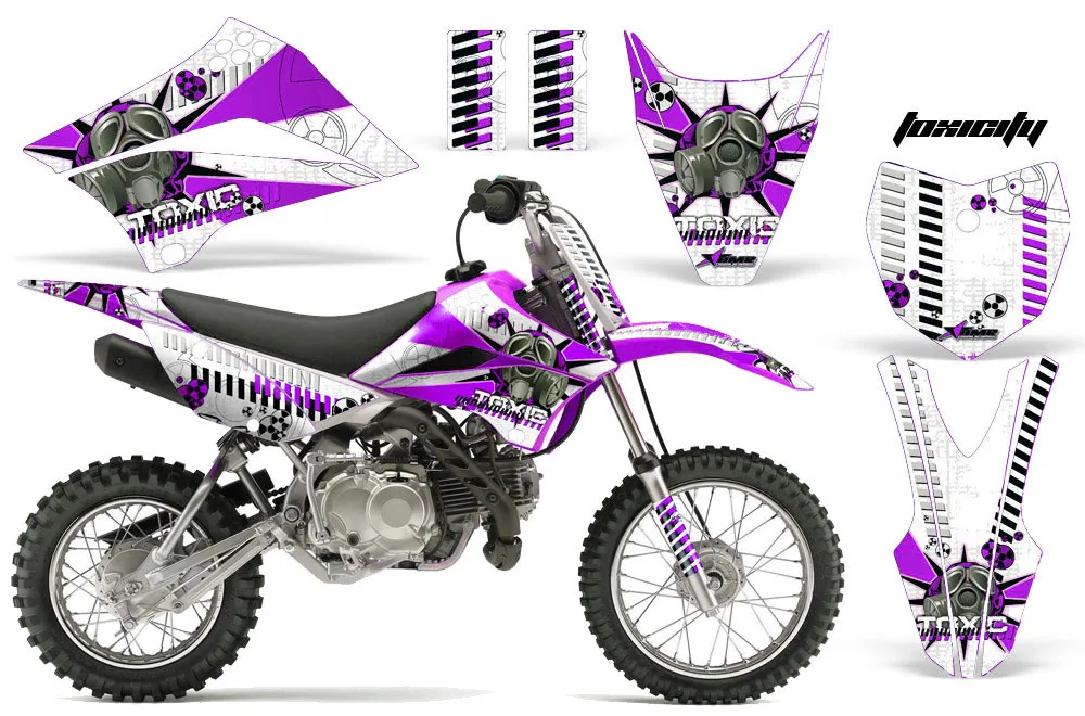 Kawasaki KLX110L Dirt Bike Graphic Kit - 2010-2025 Toxicity Purple