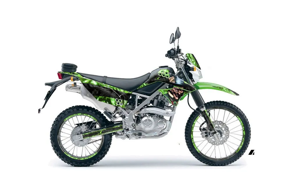 Kawasaki KLX125 D Tracker Dirt Bike Graphic Kit - 2010-2016 Mad Hatter Green
