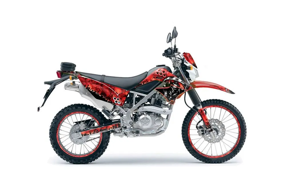 Kawasaki KLX125 D Tracker Dirt Bike Graphic Kit - 2010-2016 Reaper Red