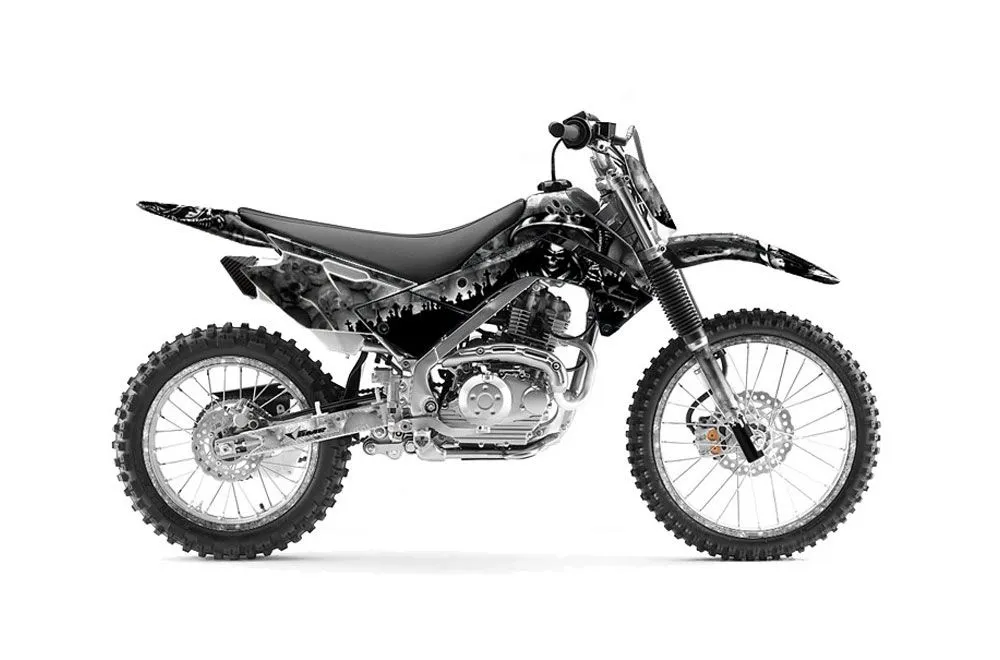 Kawasaki KLX140 Dirt Bike Graphic Kit - 2008-2019 Reaper Black