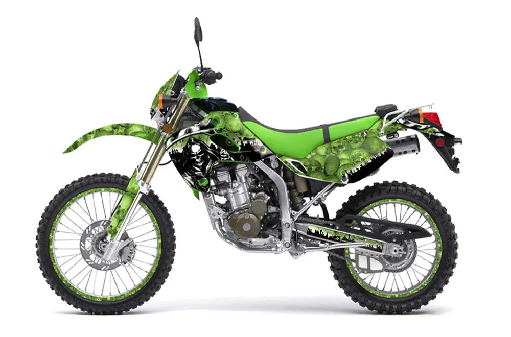 Kawasaki KLX250 Dirt Bike Graphic Kit - 1998-2003 Reaper Green