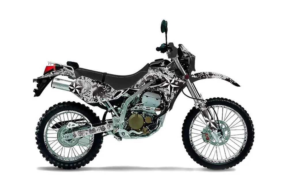 Kawasaki KLX250 Dirt Bike Graphic Kit - 2004-2007 NorthStar White
