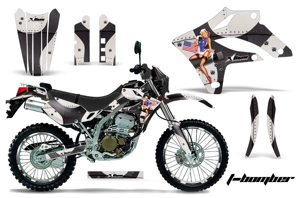 Kawasaki KLX250 Dirt Bike Graphic Kit - 2004-2007 T Bomber Black