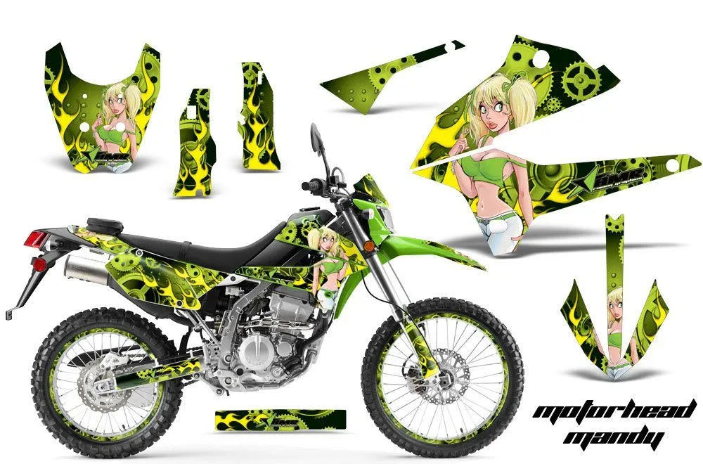 Kawasaki KLX250 Enduro Dirt Bike Custom Graphic Kit - 2008-2018