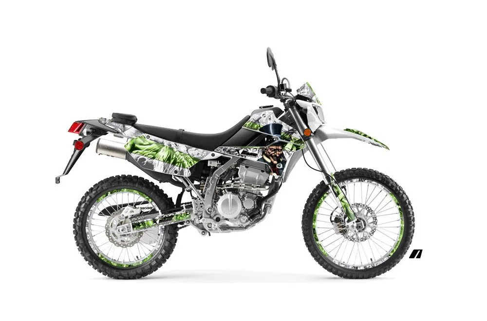 Kawasaki KLX250 Enduro Dirt Bike Graphic Kit - 2008-2018 Mad Hatter White