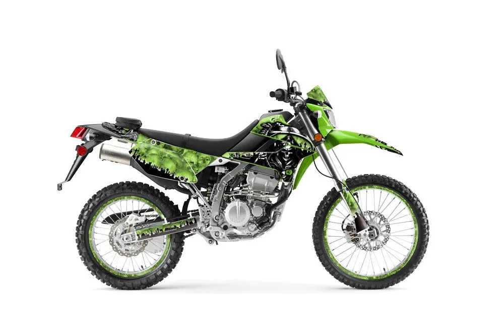 Kawasaki KLX250 Enduro Dirt Bike Graphic Kit - 2008-2018 Reaper Green
