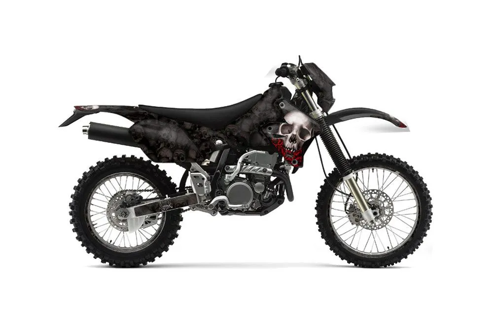 Kawasaki KLX400 Dirt Bike Graphic Kit - 2000-2016 Bone Collector Black
