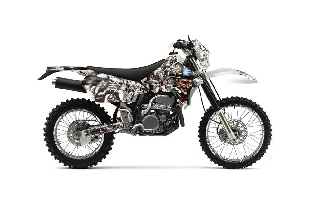 Kawasaki KLX400 Dirt Bike Graphic Kit - 2000-2016 Mad Hatter White