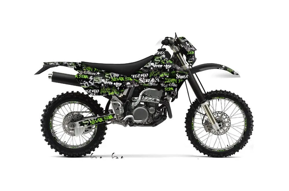 Kawasaki KLX400 Dirt Bike Graphic Kit - 2000-2016 Silver Star - Silverhaze Green