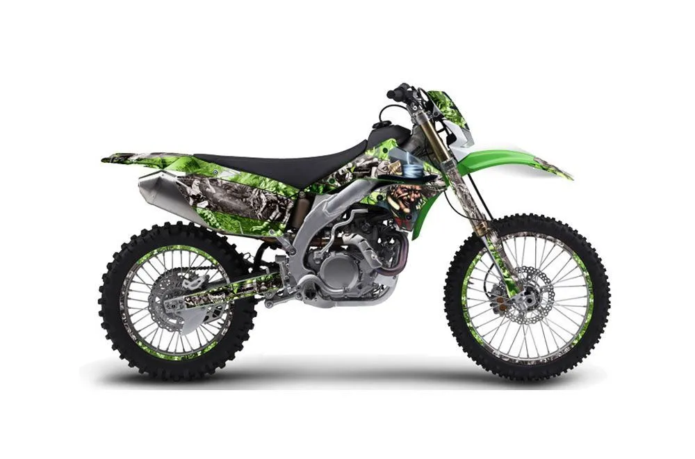 Kawasaki KLX450 Enduro Dirt Bike Graphic Kit - 2008-2022 Mad Hatter Green