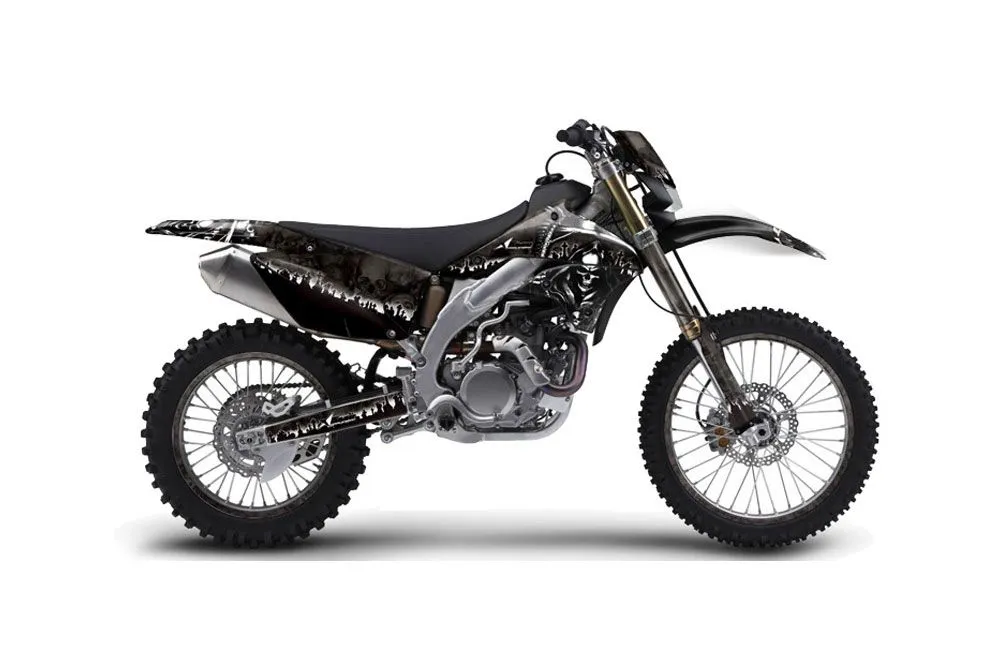 Kawasaki KLX450 Enduro Dirt Bike Graphic Kit - 2008-2022 Reaper Black