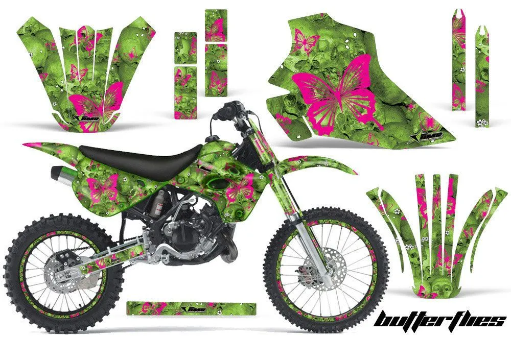 Kawasaki KX100 Dirt Bike Graphic Kit - 1995-1997 Butterfly Green