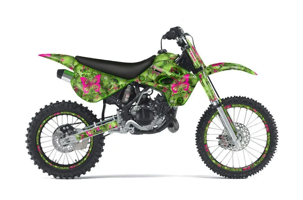 Kawasaki KX100 Dirt Bike Graphic Kit - 1995-1997 Butterfly Green
