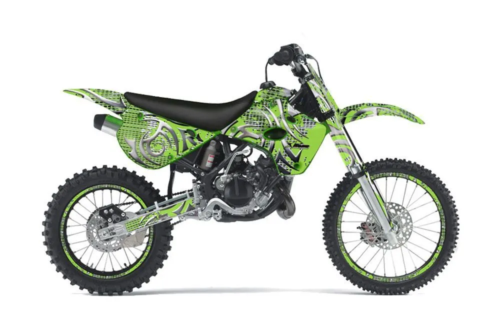 Kawasaki KX100 Dirt Bike Graphic Kit - 1995-1997 Deaden Green