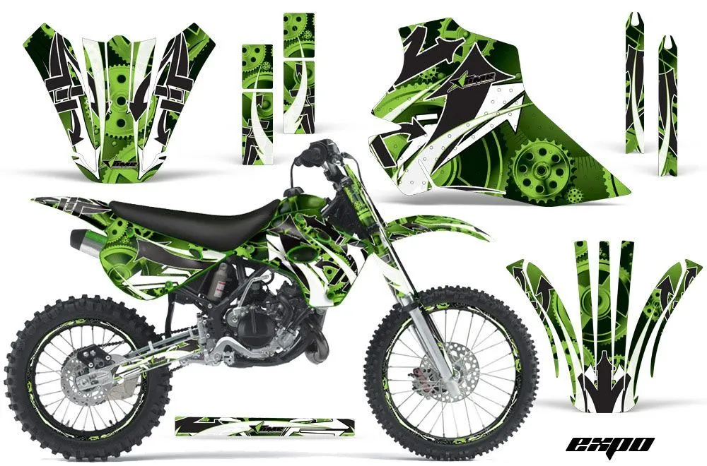 Kawasaki KX100 Dirt Bike Graphic Kit - 1995-1997 Expo Green