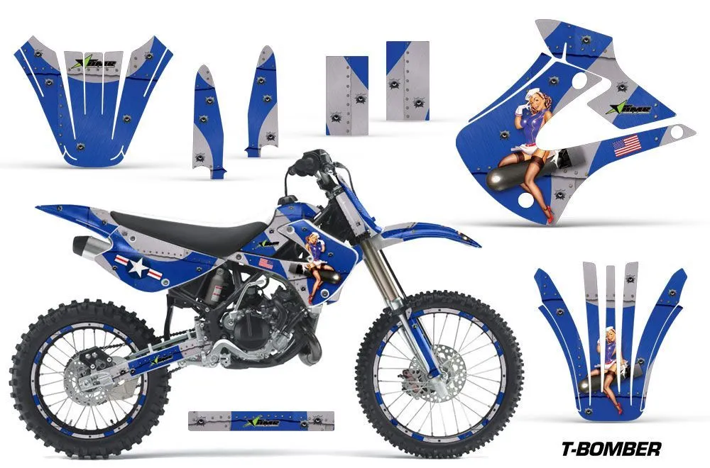 Kawasaki KX100 Dirt Bike Graphic Kit - 2001-2013 T Bomber Green