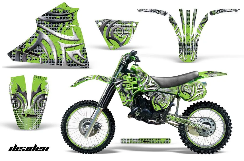Kawasaki KX125 Dirt Bike Graphic Kit - 1983-1985 Deaden Green
