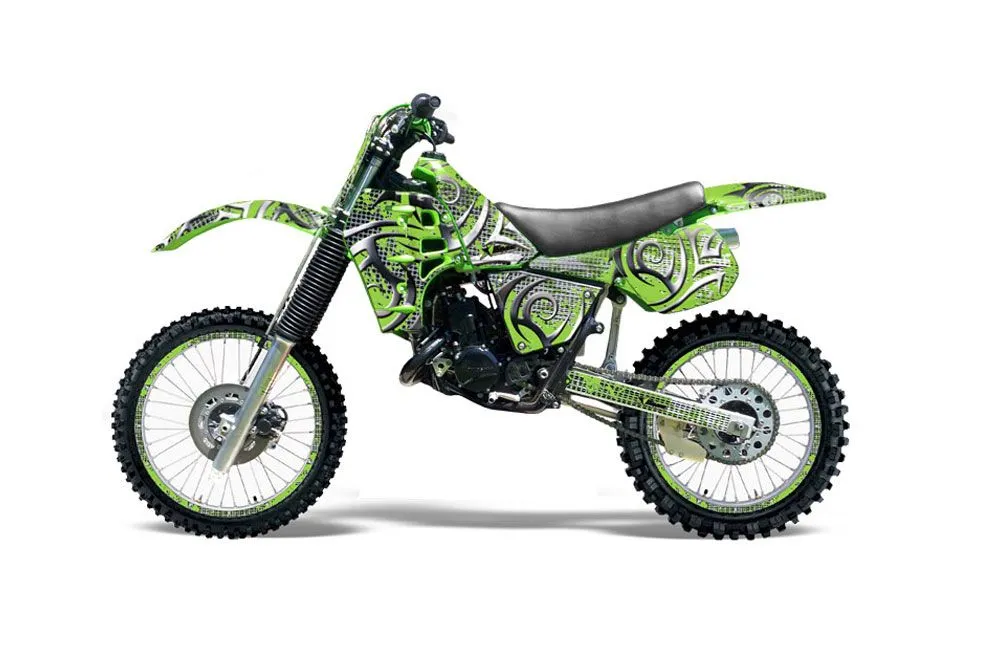 Kawasaki KX125 Dirt Bike Graphic Kit - 1983-1985 Deaden Green